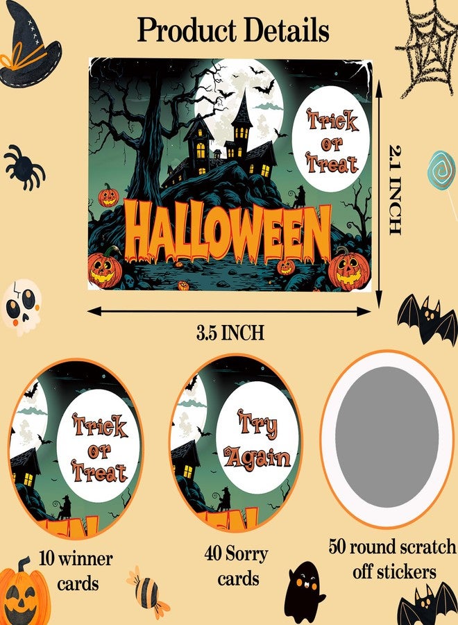 YQV Halloween Scratch Off Cards-Trick or Treat Party Games for Adults, Haunted House Theme Birthday Baby Shower Party Decorations Supplies-A03 - Image 2